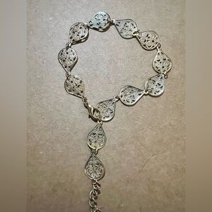 Elegant gold tone Filigree Bracelet